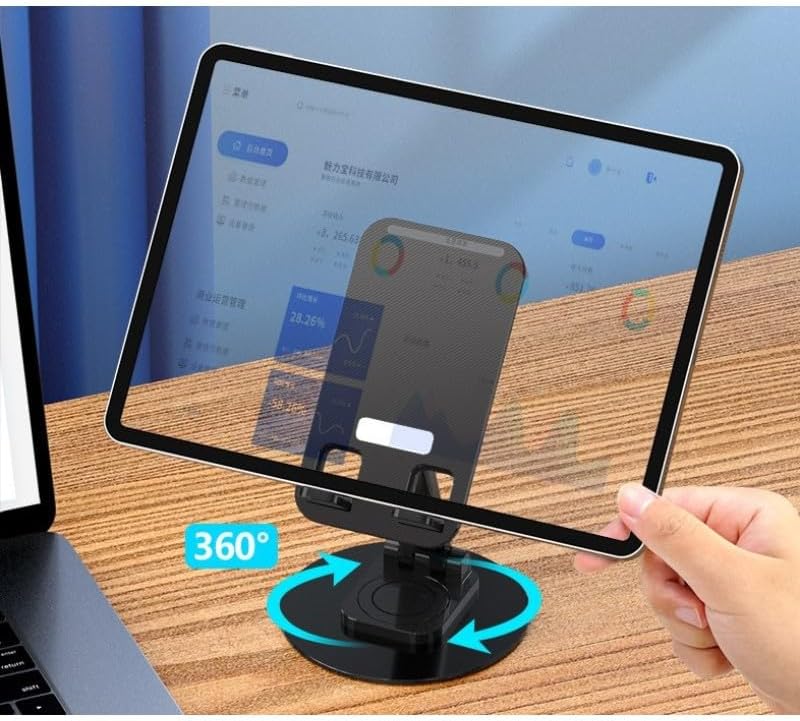 Katlanabilir Telefon ve Tablet Tutucu Stand, 360 Derece Dönebilen Ayarlanabilir Masaüstü Tel Tutucu