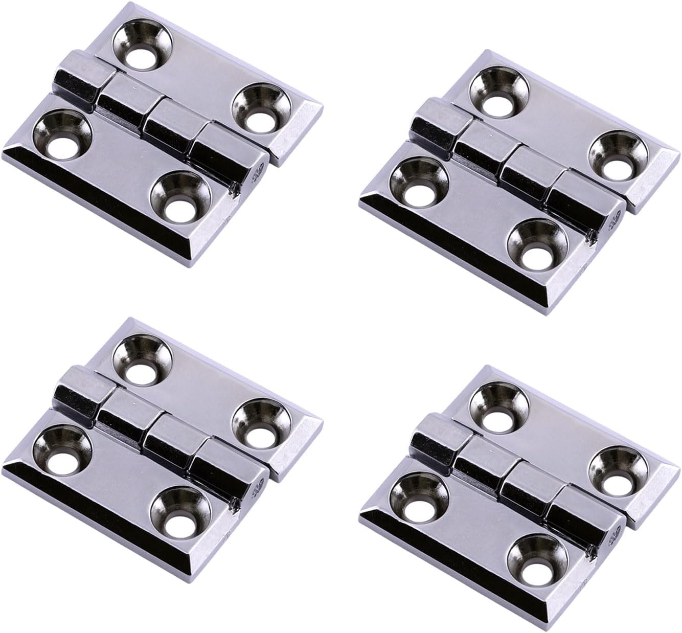 Metal Gümüş Yaprak Menteşe 4 ADET 60x60mm Kapi Pencere Dolap Mobilya Kapak Menteşe Bağlantı Aksesuar