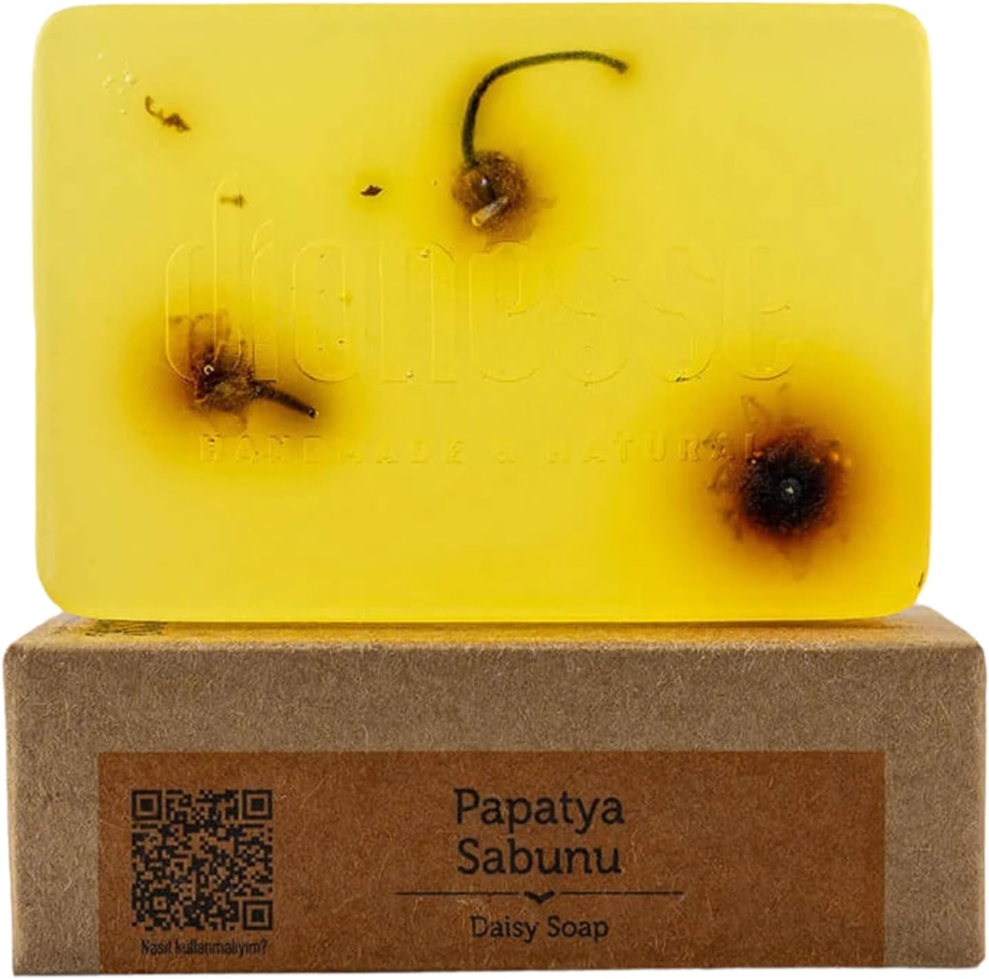 Papatya Sabunu 120 gr - Yağlı Ciltler İçin Doğal Bakım, Sıkılaştırıcı Botoks Etkili, Papatya Yağı ve Taneleri ile Saç ve Cilt Temizliği