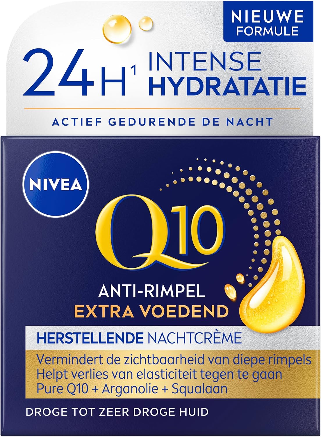 Q10 Kırışıklık Karşıtı Ekstra Besleyici Gece Bakım Kremi 50ml, Kuru ve Olgun Ciltler, Argan Yağı