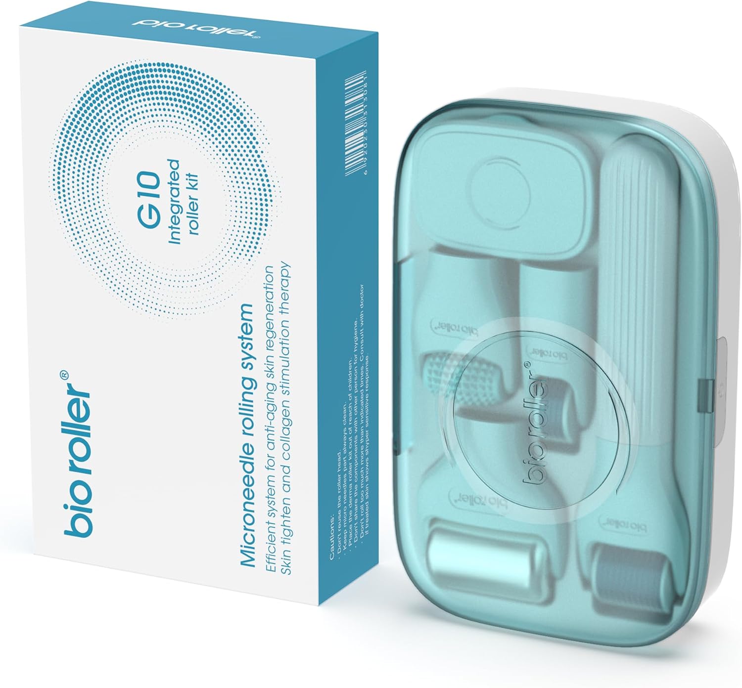 10 In 1 Dermaroller Kiti Yüz Masajı Yeşim Buz Rulo Microneedling Derma Haddeleme Sistemi Yüz Temizleme Fırçası Seyahat Çantası Ile