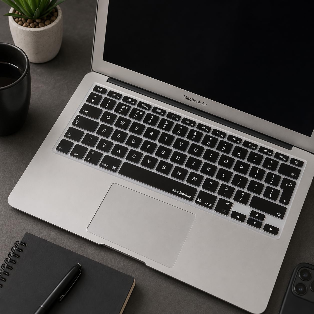 MacBook Klavye Koruyucu UK ISO Ters L Enter – Air 13 A1369/A1466 & Pro A1278/A1425/A1502/A1286/A1398 Uyumlu – Avrupa İngilizce İnce Silikon Siyah