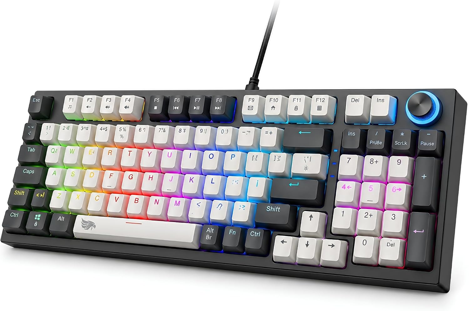 Kablolu RGB Mekanik Oyuncu Klavyesi, Türkçe Q, Blue Switch KB-12