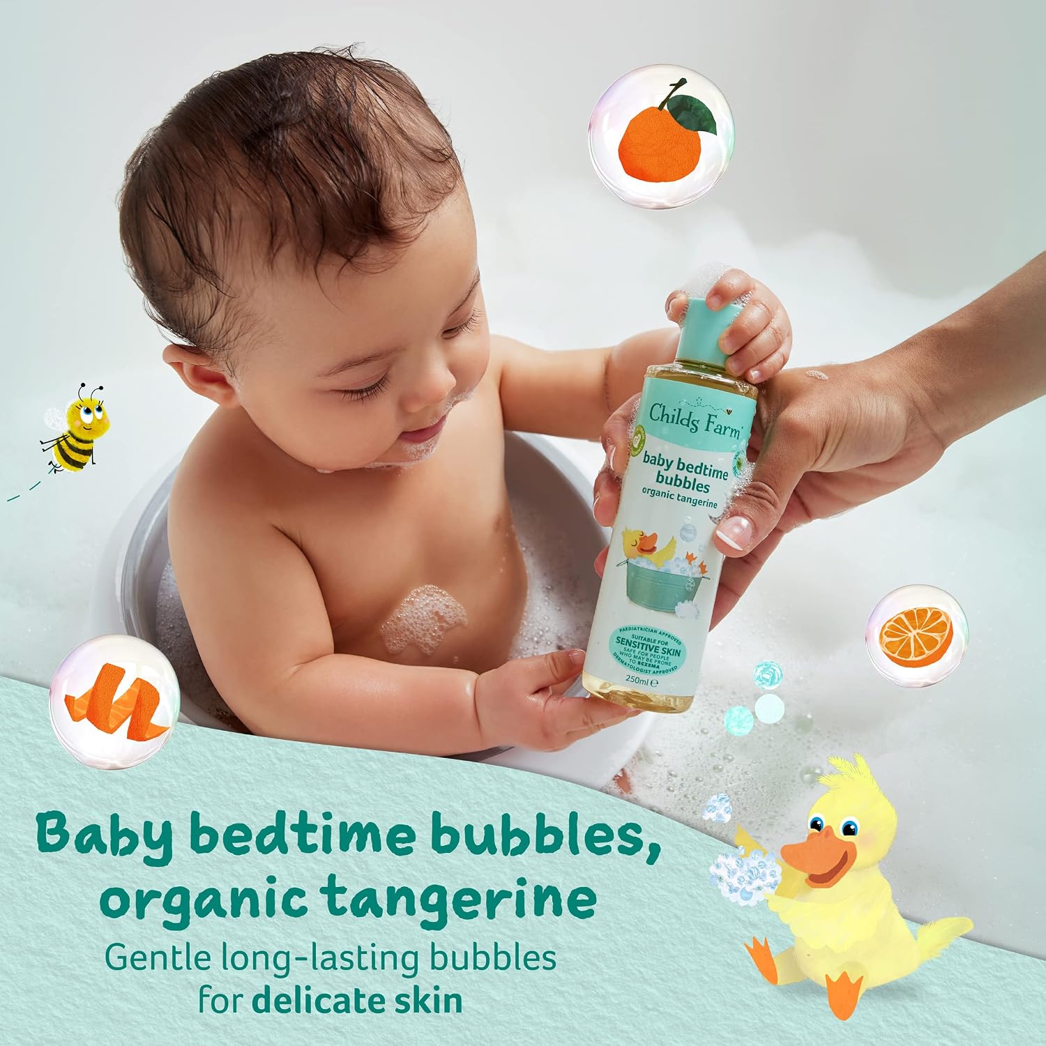 Organik Mandalina Özlü Uyku Öncesi Bebek Banyo Köpüğü 250ml