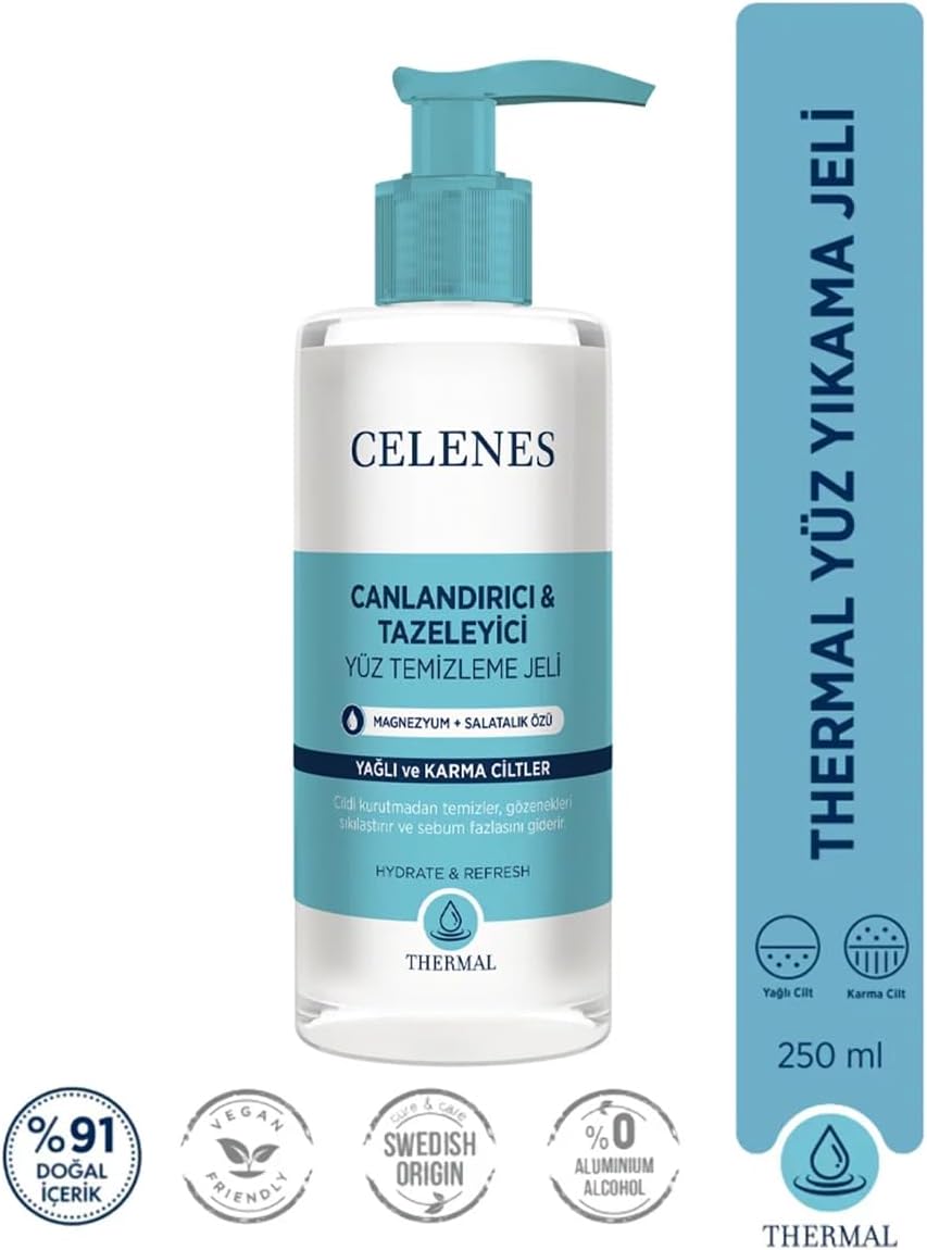 Thermal Yüz Yıkama Jeli Yağlı ve Karma Ciltler (250 ml)
