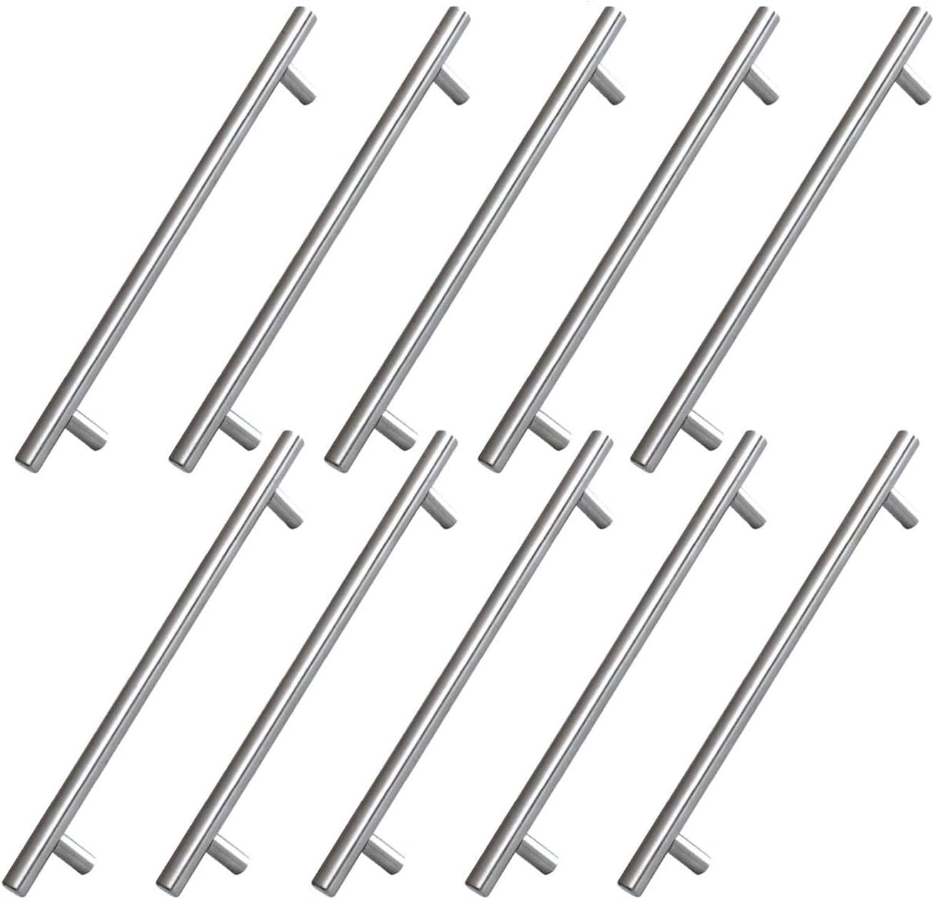 10 Adet Pürüzsüz İnox Metal Kulp 192 mm Mobilya Mutfak Çekmece Dolap Dolabı Kulbu Kulpu Kulpları