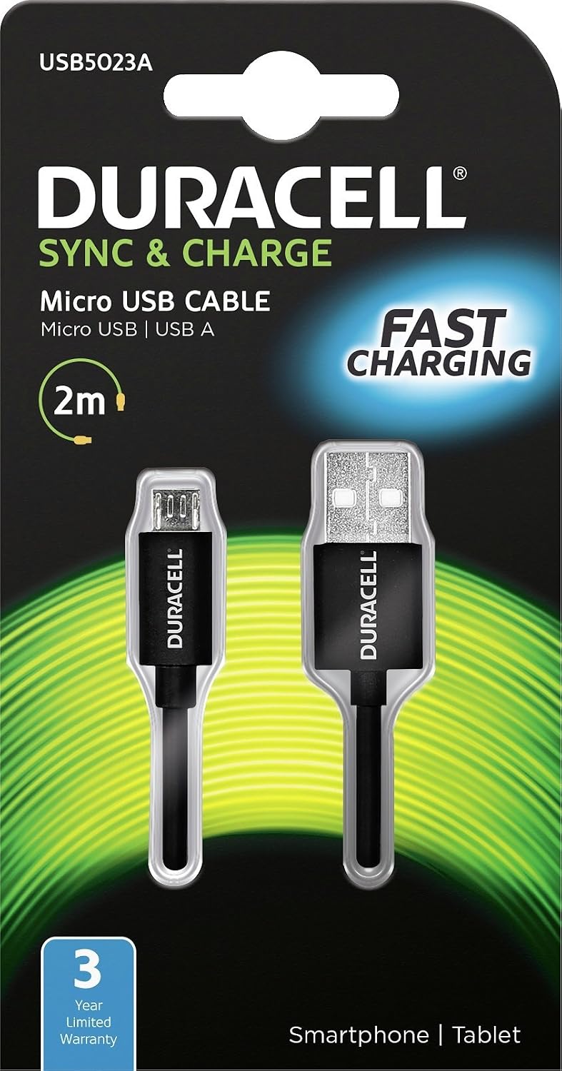 Lightning USB kablosu (1 M) Apple iPhone için Micro-USB (2 Meter) Siyah USB5023A