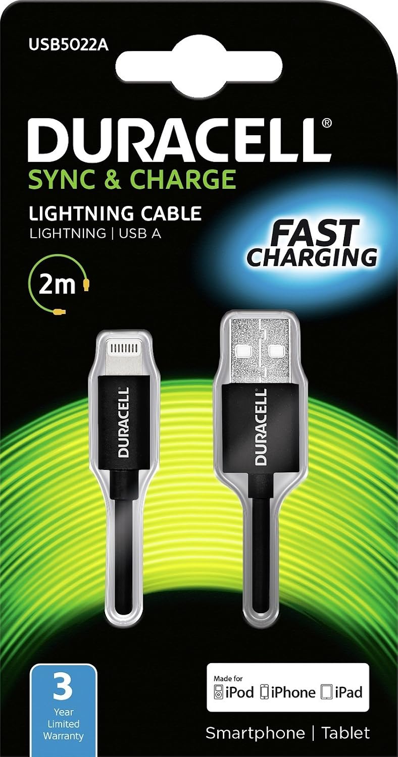 Lightning USB kablosu (1 M) Apple iPhone için Lightning (2 Meter) Siyah USB5022A