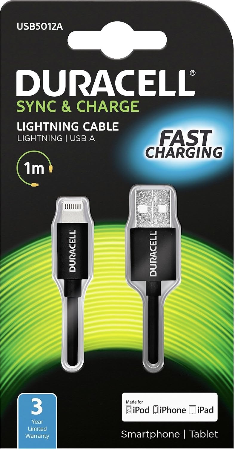 Lightning USB kablosu (1 M) Apple iPhone için Lightning (1 Meter) Siyah USB5012A