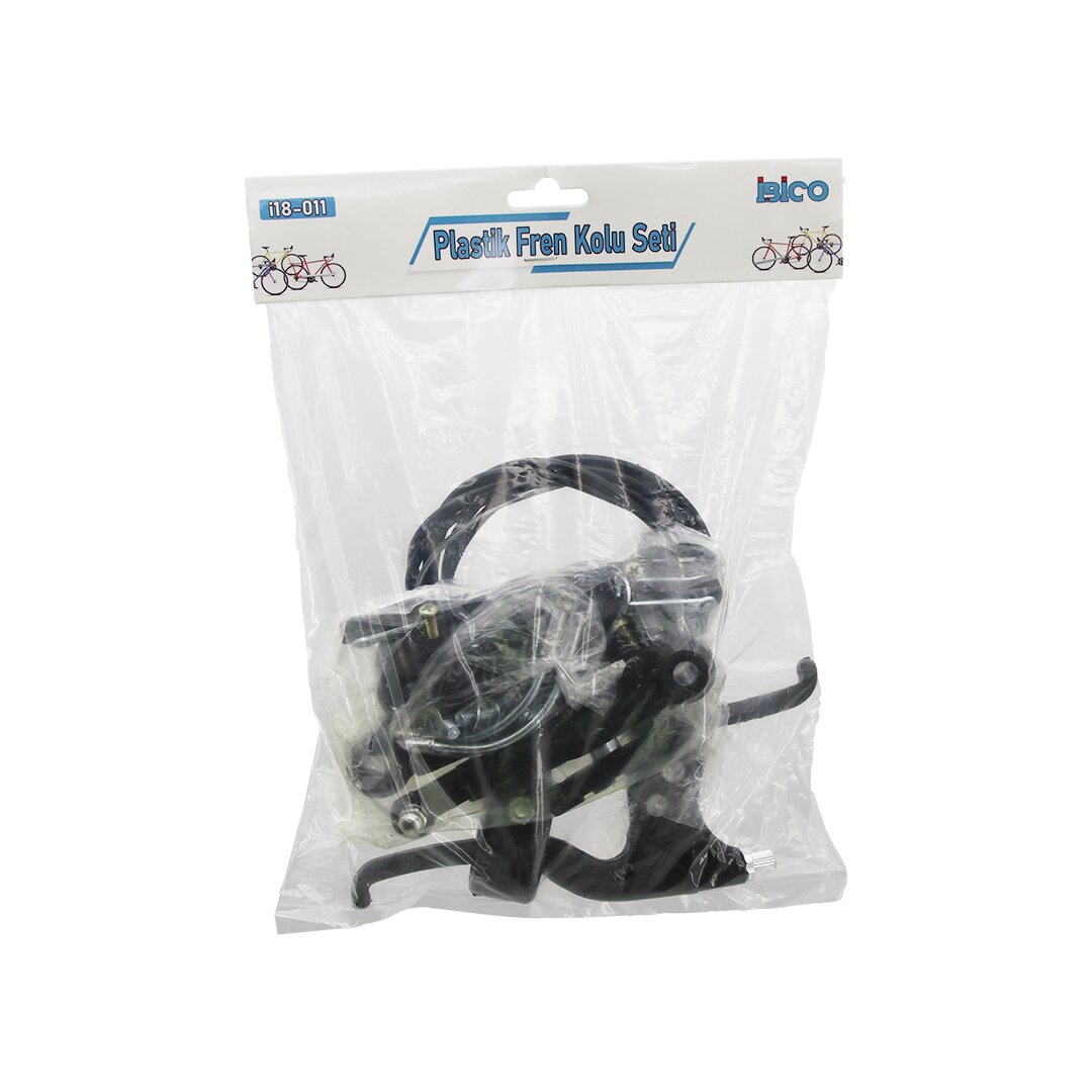 Plastik Bisiklet Fren Takımı Set 2PCS Fren Kolu - 1PCS Fren Teli - 4PCS Fren Mekanizma - Pabuç