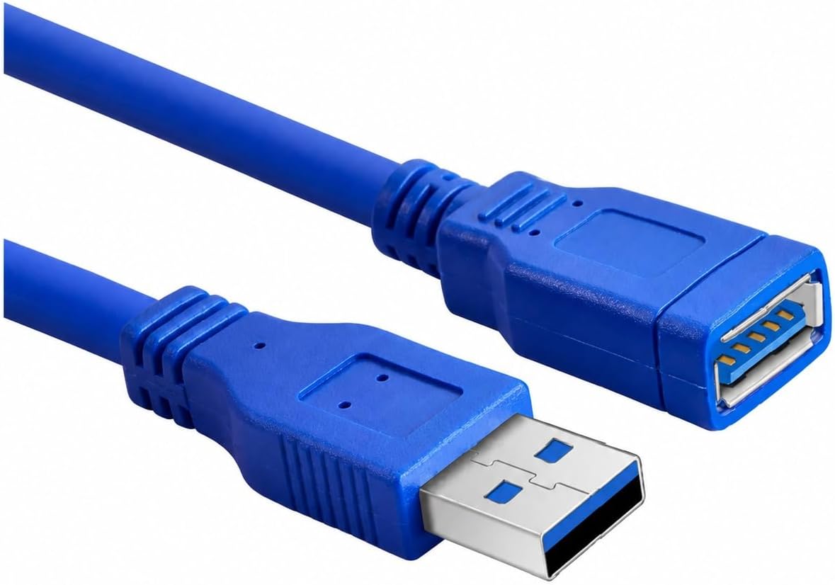 PrimeX PX-1705 5 Metre USB 3.0 Uzatma Kablosu, USB Erkek Dişi Ek Kablosu, Mavi USB A Male to Female Extension Cable