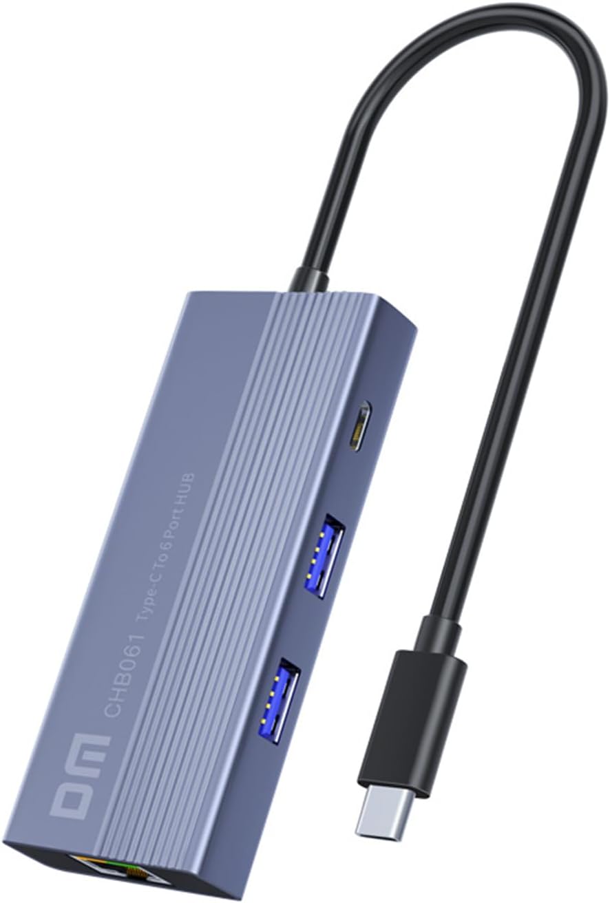 CHB061 Type-C to 4K HDMI 3*USB3.0 Gigabit Ethernet PD 60W Çoklayıcı Hub