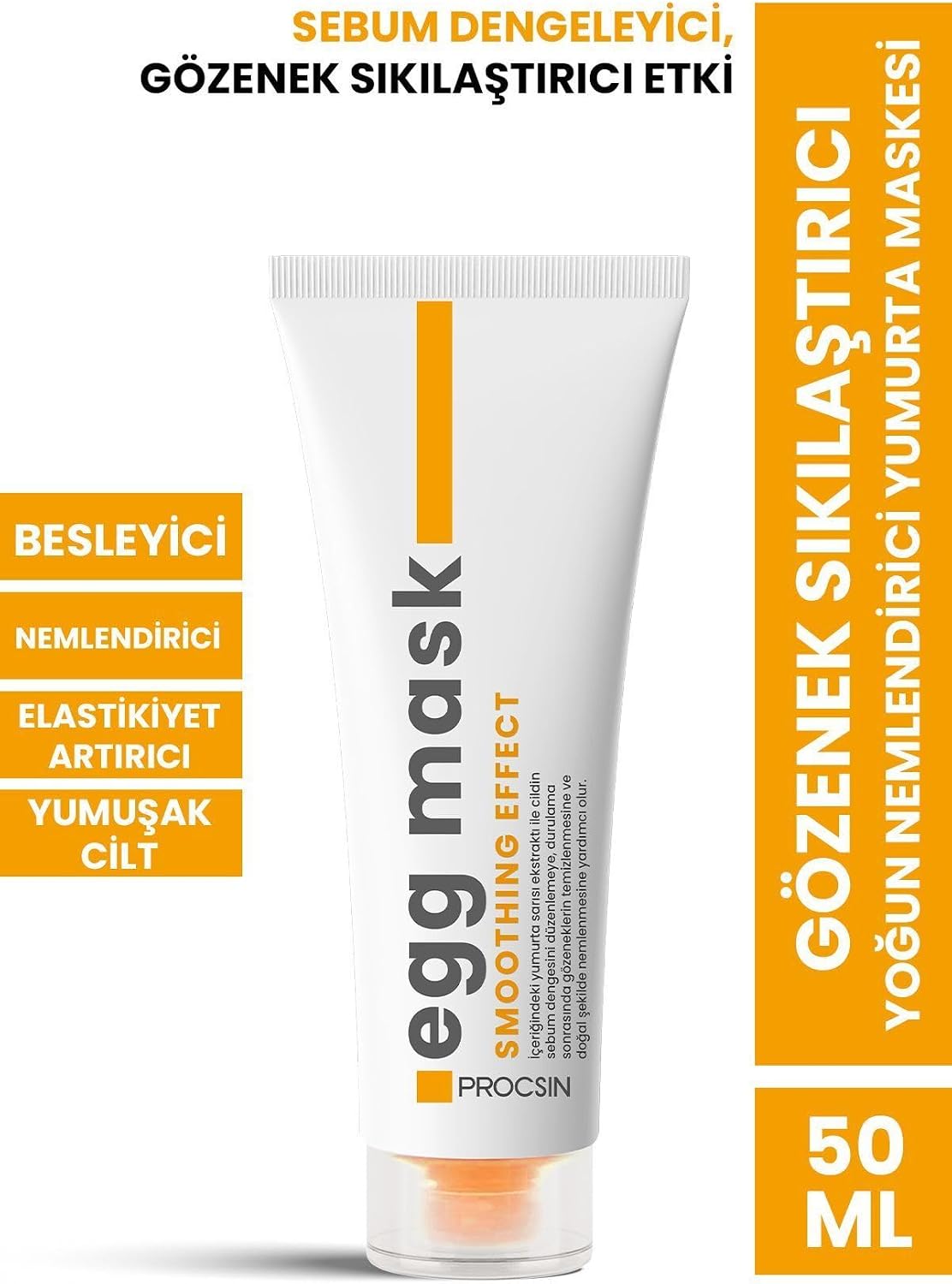 Gözenek Sıkılaştırıcı Yoğun Nemlendirici Yumurta Maskesi 50 ML