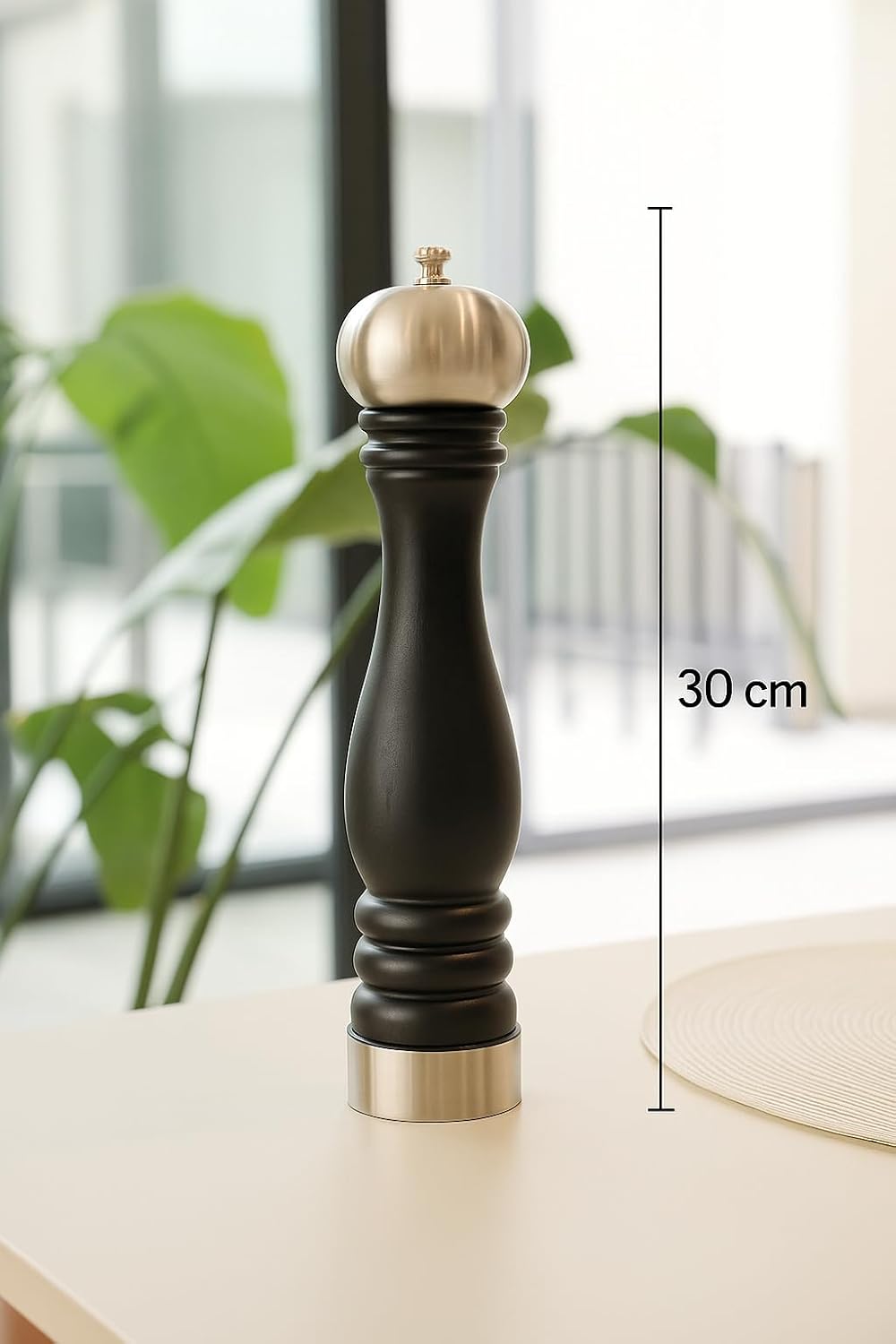 Brussels Piano 30 cm Tuz Değirmeni | Seramik Mekanizmalı, Şık ve Dayanıklı Tasarım