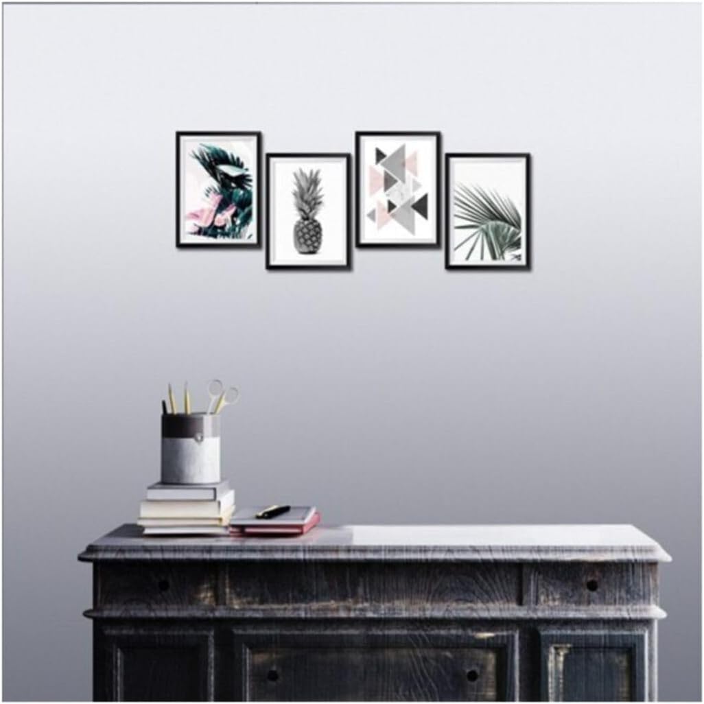 4 Parça Dekoratif Mdf Tablo Seti Çerçeve Görünümlü DEKOLİADKD042