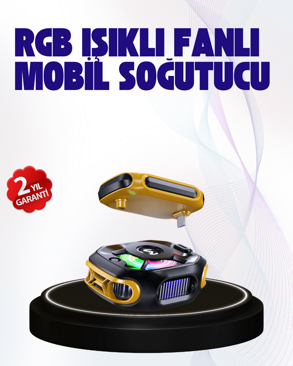 2000mAh Bataryalı Kablosuz Taşınabilir Cihaz Soğutucu