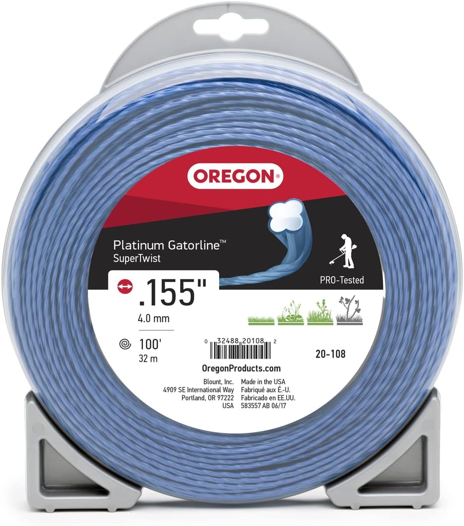 20-108 Platinum Gatorline Supertwist Düzeltici Hattı .355-inç 100-Ayak, Gri/Siyah