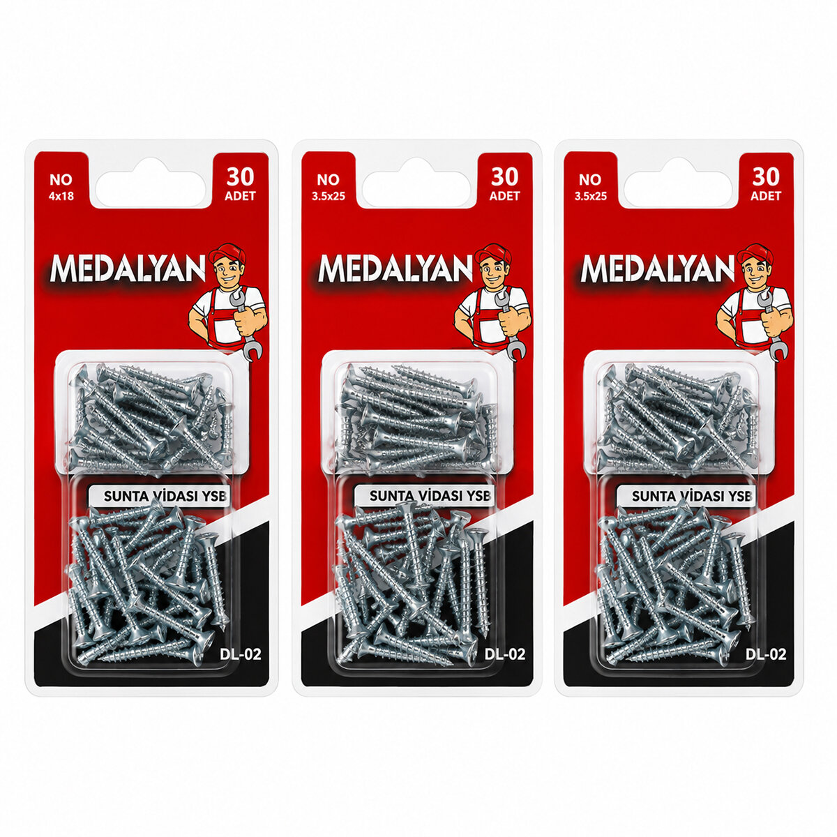 360 ADET 3.5X25 SUNTA VİDASI 12X30PCS