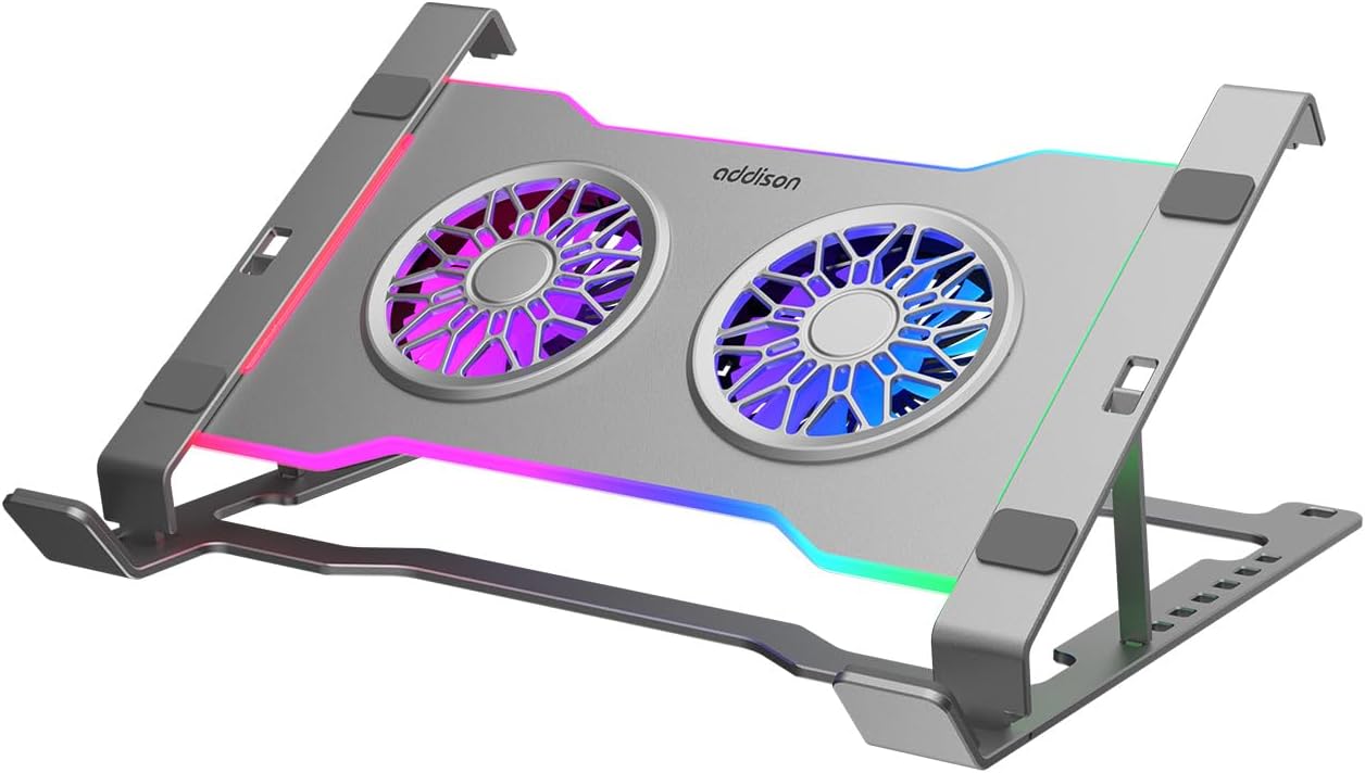 Addison AD-RC33 Parcbeny Serisi Frostonic 10''-17'' Uyum 7 Yükseklik Mod 10 RGB Modlu Ayarlanabilir 1 USB 1 Type C Girişli Silver Çelik