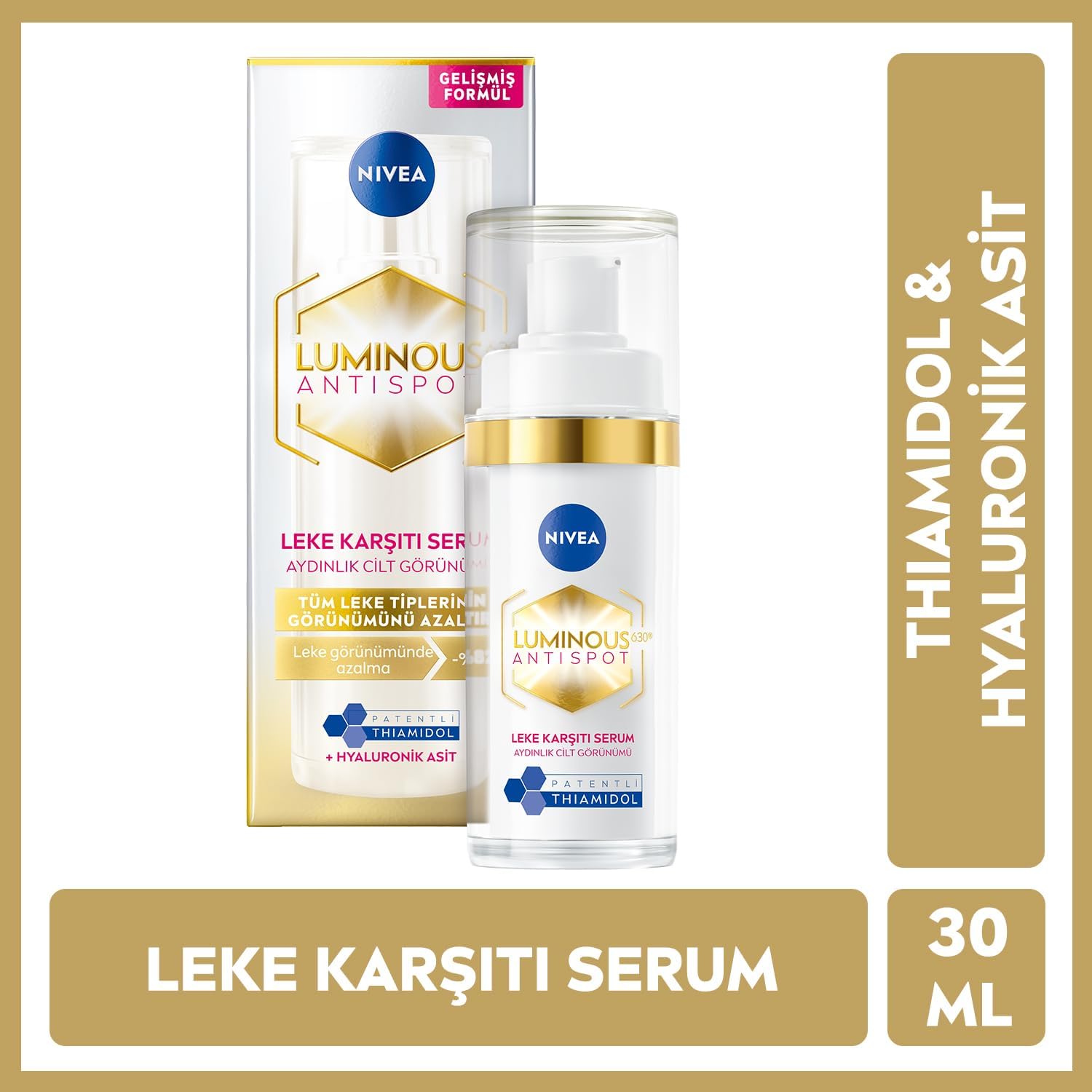 Luminous630 Leke Karşıtı Cilt Serumu 50ml ve Aydınlatıcı Güneş Korumalı Gündüz Yüz Kremi 40ml,SPF50