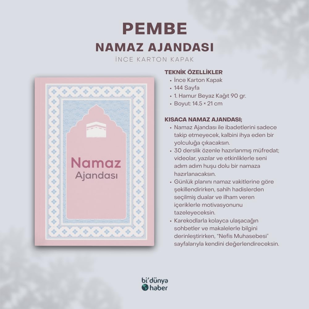 Namaz Ajandası (Normal Seri) (Pembe)
