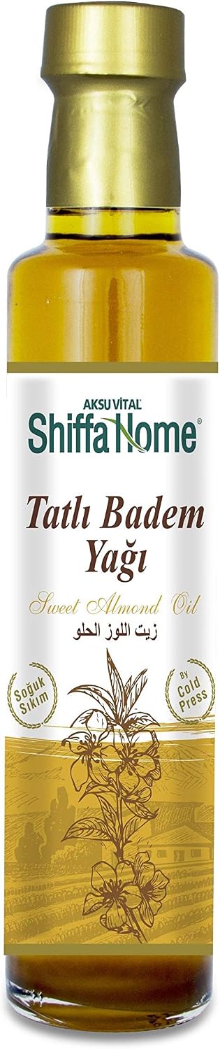 Shiffa Home Tatlı Badem Yağı 250 Ml | Soğuk Sıkım Doğal Cilt ve Saç Bakım Yağı | A, B ve E Vitaminli Besleyici ve Nemlendirici | Kaş, Kirpik ve Masaj İçin Uygun | Yüksek Omega-6 ve Omega-9 İçeriği