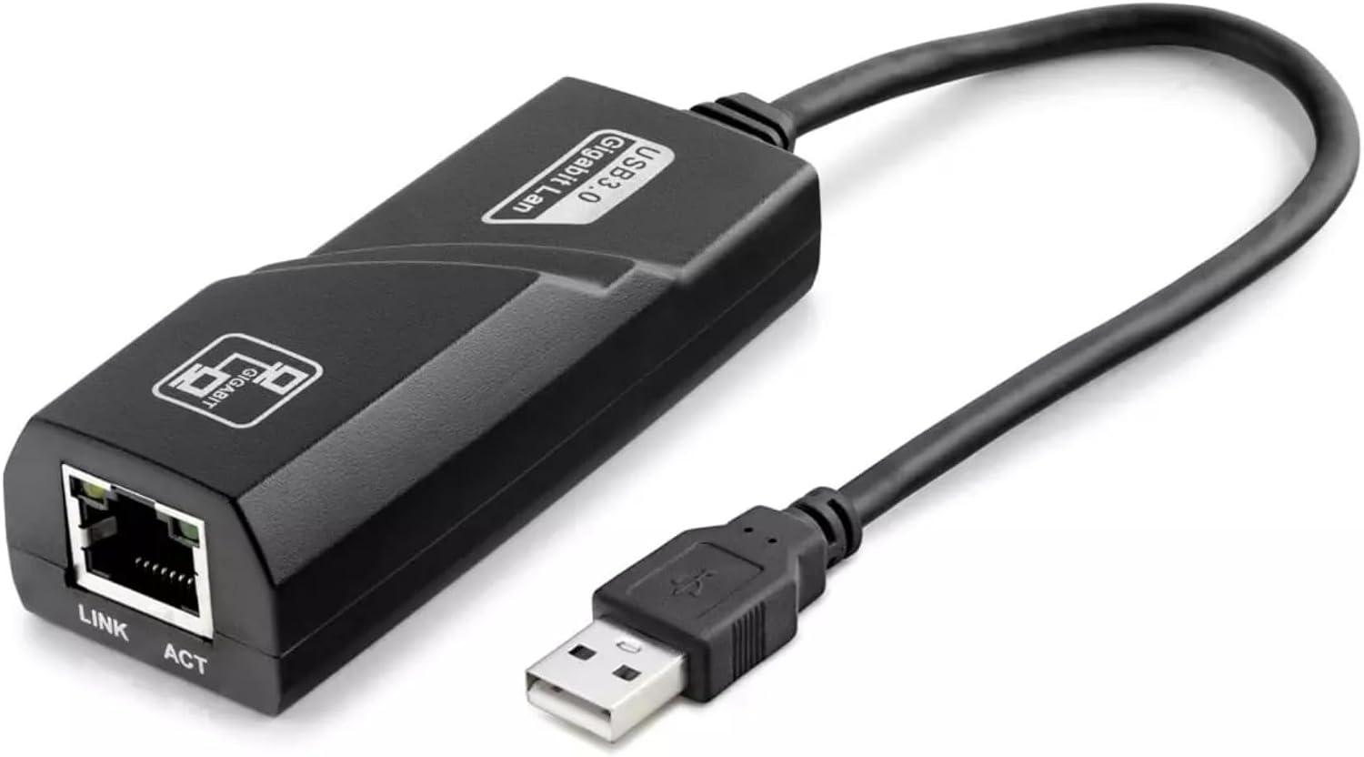 USB 3.0 Ethernet Adaptörü | 10/100 Mbps Hız | USB-A to RJ45 LAN İnternet Dönüştürücü | Windows, Mac ve Linux Uyumlu | Laptop ve PC için Tak Çalıştır Kablolu Ağ Kartı, Siyah
