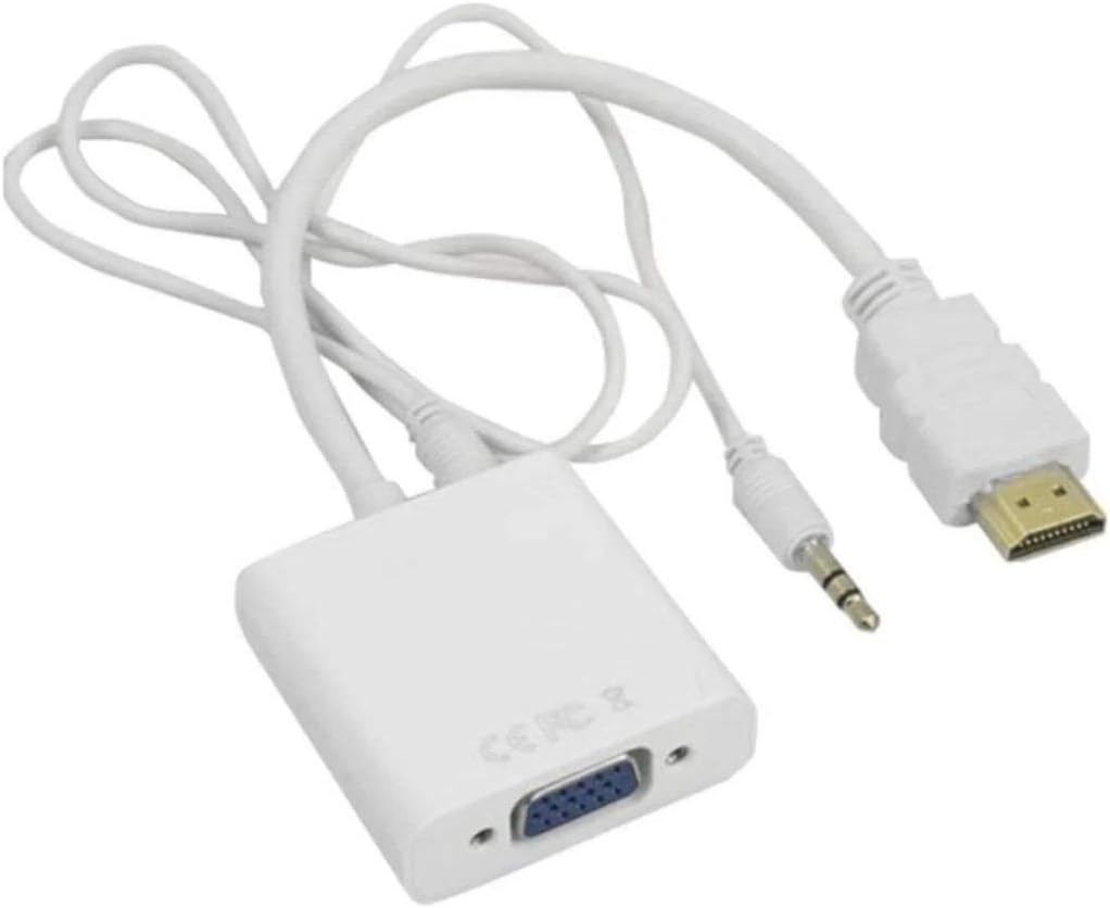 HDMI to VGA Dönüştürücü Kablo Ses Destekli Adaptör Çevirici PS3 Kulaklık Monitör Tv Led Uydu 4548