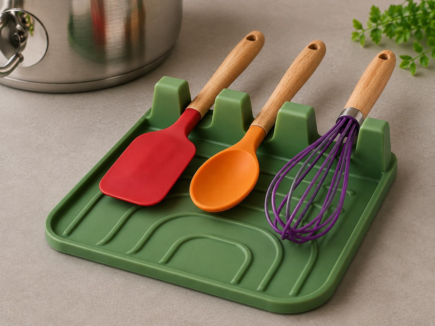 Mutfak Gereçleri Düzenleyici – Kaşık Kepçe ve Spatula Dinlendirme Standı