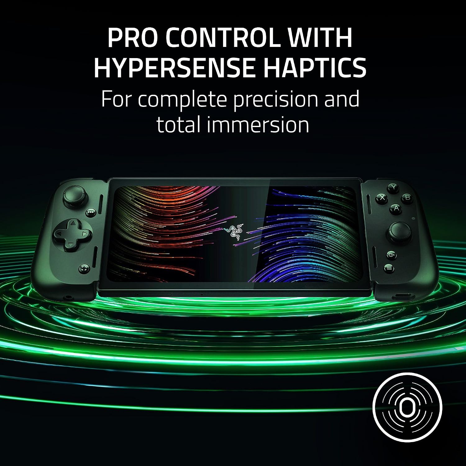 Kishi V2 Pro - Android için mobil oyun kumandası (HyperSense dokunma hissi, uzatılabilir orta parça, passthrough şarj, jak çıkışı, sanal kontrol modu) siyah