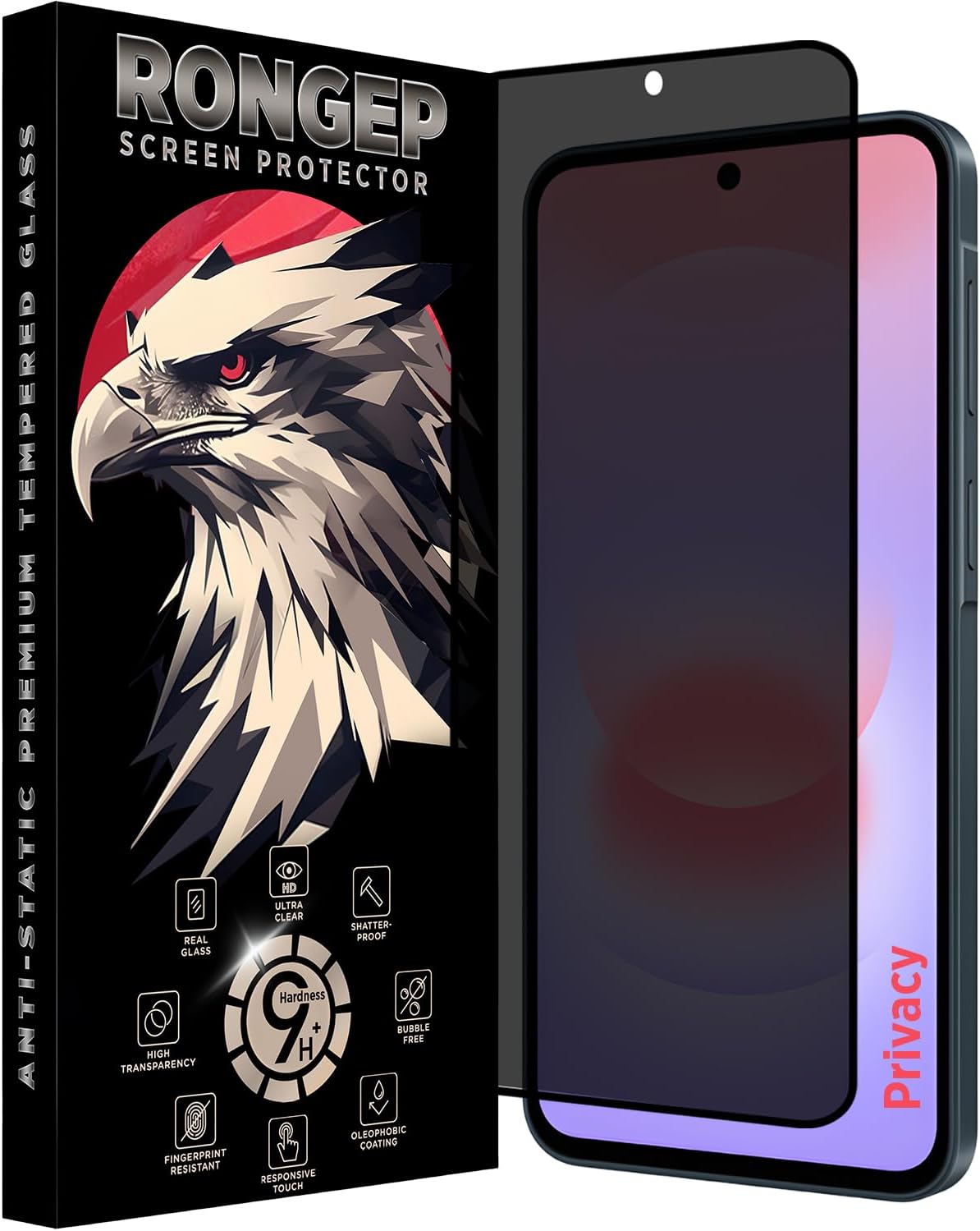[Privacy-Glass] Samsung Galaxy A37 için Hayalet Ekran Koruyucu 9H Sertlik Anti-Static Temperli Cam A 37 Koruma Dokunma Hassasiyetli Darbe ve Çiziklere Karşı Samsung A37 Ekran Koruyucu