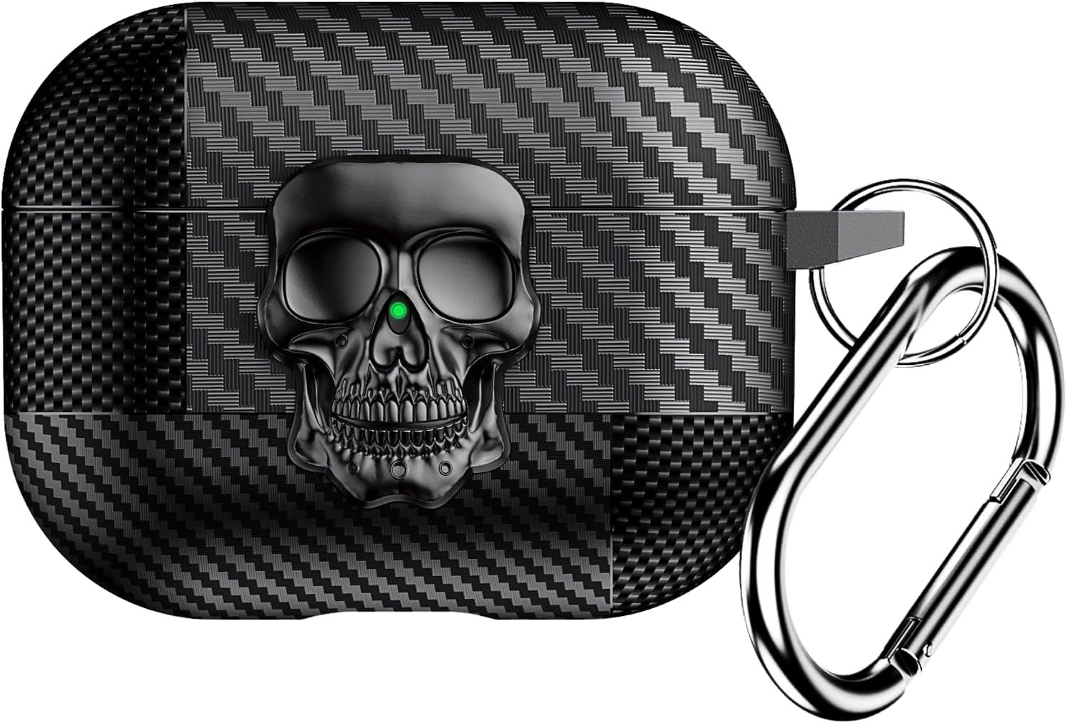 AirPods Pro 3. Nesil Uyumlu Karbon Fiber Hybrid Polymer Technology Kuru Kafa Güvenlik Kilitli Premium Kulaklık Kılıfı (Kuru Kafa)