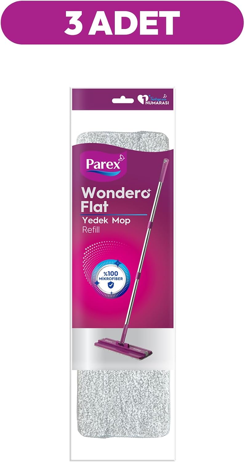 Wondero Flat Yedek Mop Refil Üçlü Paket