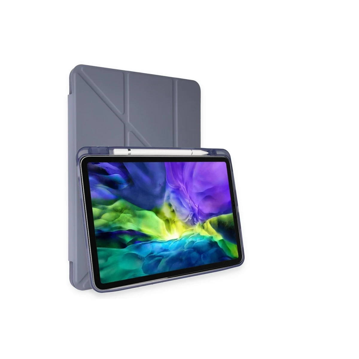 Apple iPad Pro 11 (2024) Kılıf Kalemlikli Mars Tablet Kılıfı - Lavender