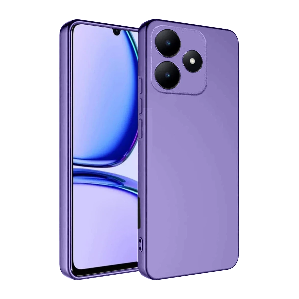 Realme C61 Kılıf First Silikon - Lila