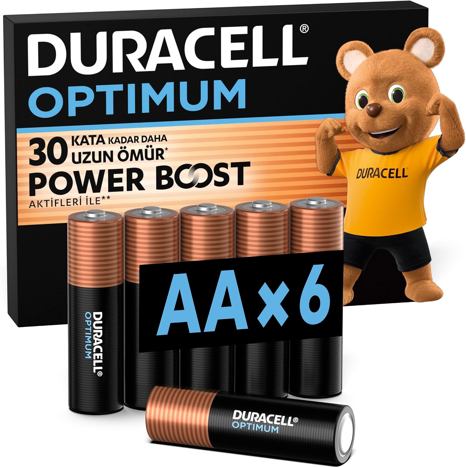 OPTIMUM AA Alkalin Pil (6’lı Paket) – 1,5V