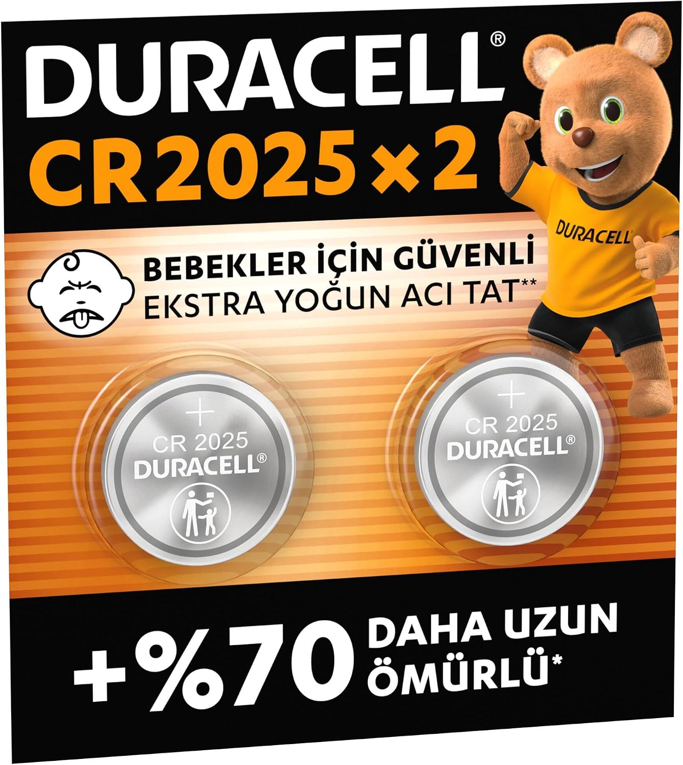 CR 2025 Lityum Düğme Pil (2’li paket) – 3V (CR2025)