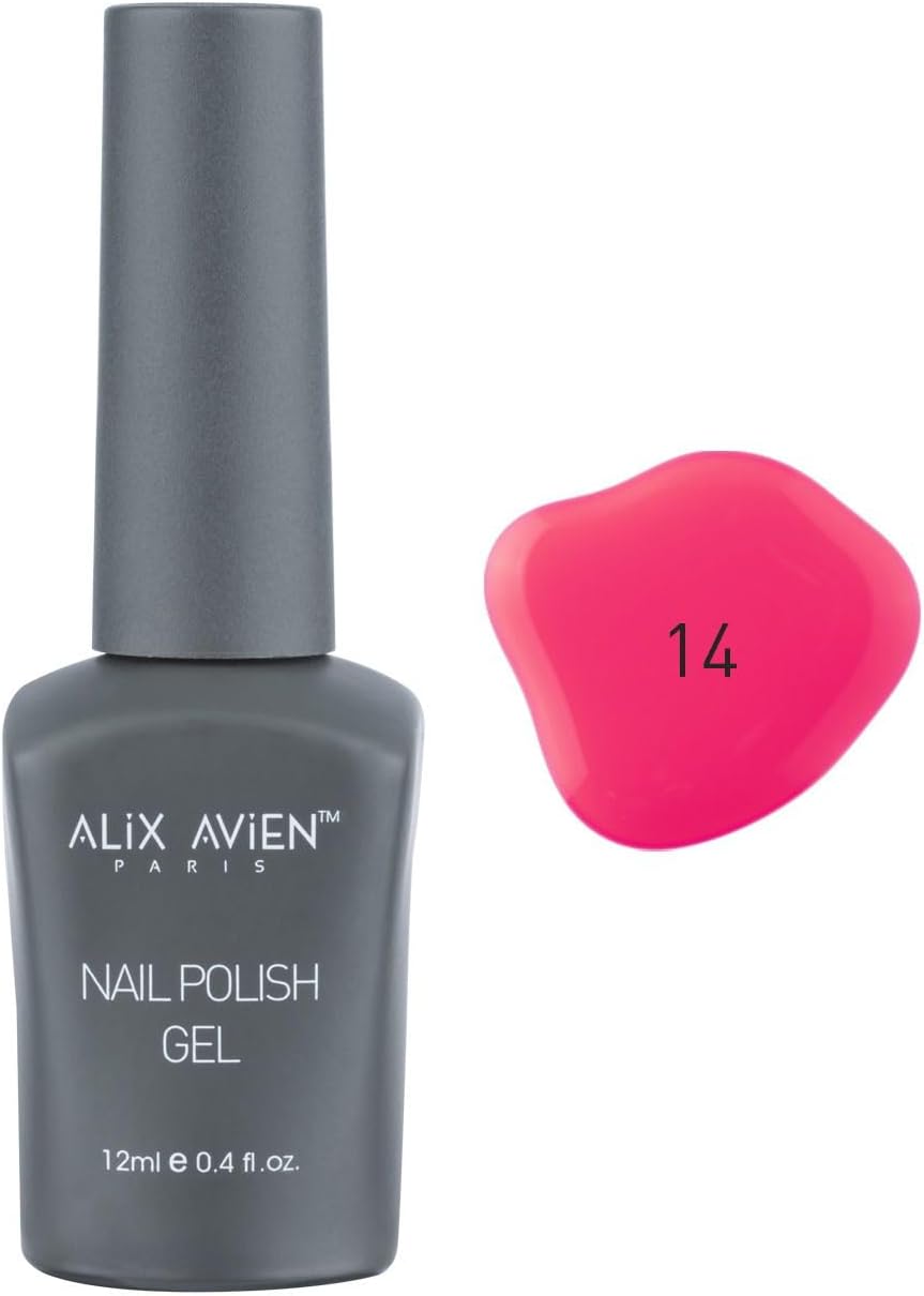 Uv Kalıcı Neon Pembe Jel Oje 14 - Gel Polish - 12 ml