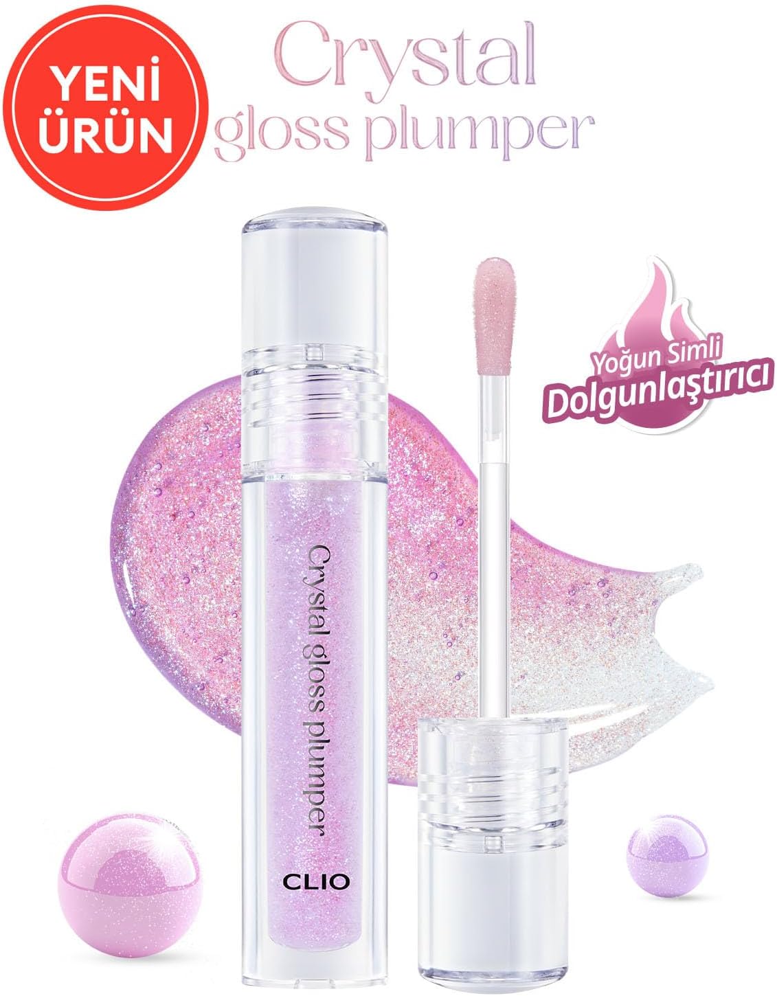 Yoğun Simli Dolgunlaştırıcı Dudak Parlatıcısı Crystal Gloss Plumper (02 Spicy Berry Tea)