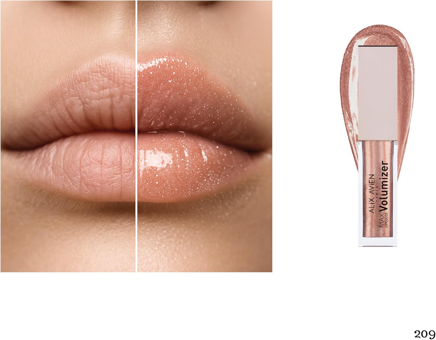 Maxivolumizer Lipgloss 209 - Rosy Copper - Kalıcı Ve Nemlendirici Ruj - Dolgunlaştırıcı Etki