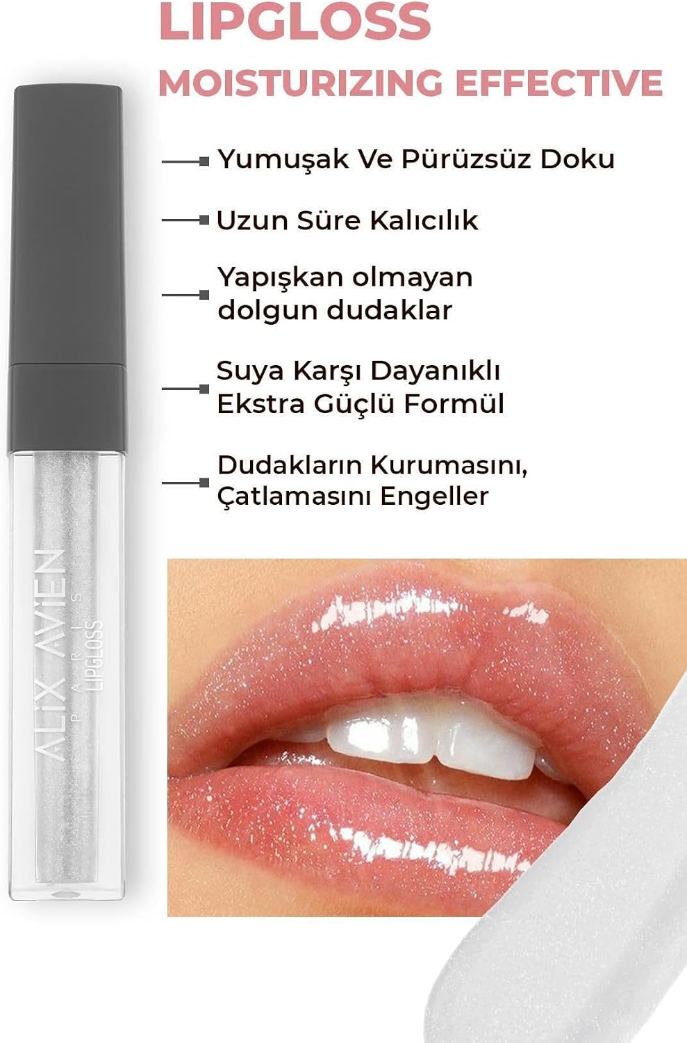 Nemlendirici Etki Yapışkanlık Hissi Bırakmayan Dudak Parlatıcı - Lipgloss 13 Diamond Burst
