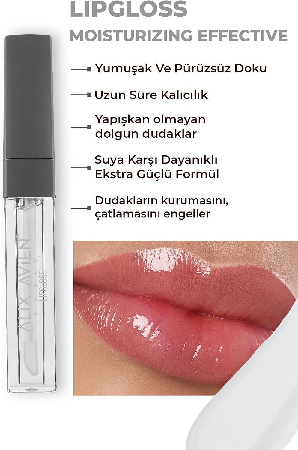 Uzun Süre Kalıcı Yapışkan His Bırakmayan Nemlendirici Dudak Parlatıcısı - Lipgloss 07 Glossy Purity