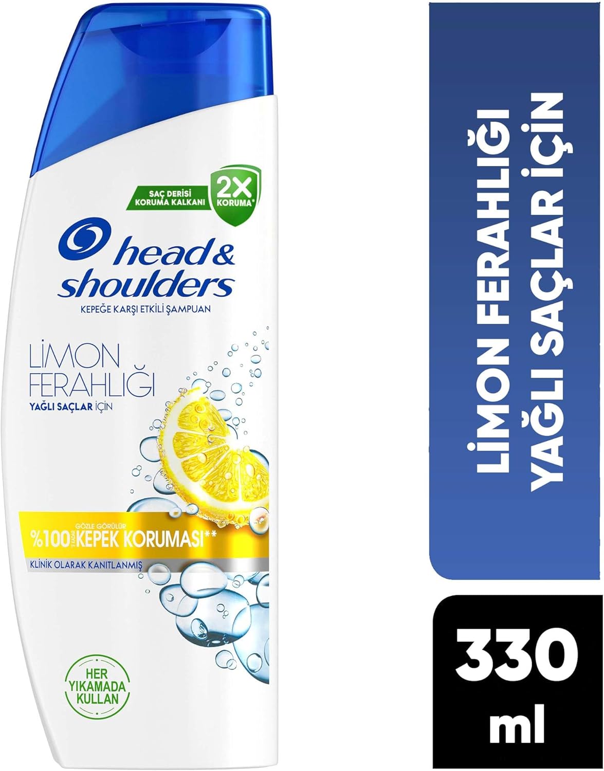 Limon Ferahlığı Kepek Karşıtı Yağlı Saçlar İçin Günlük Kullanım 330 ml Şampuan