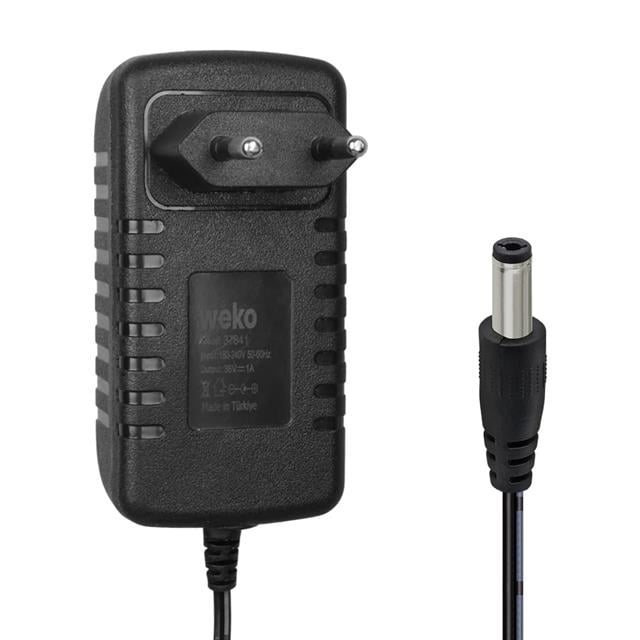 Weko WK-37841 Yerli Üretim 36 Volt - 1 Amper 5.5*2.5 Mm Uçlu Priz Tipi Adaptör