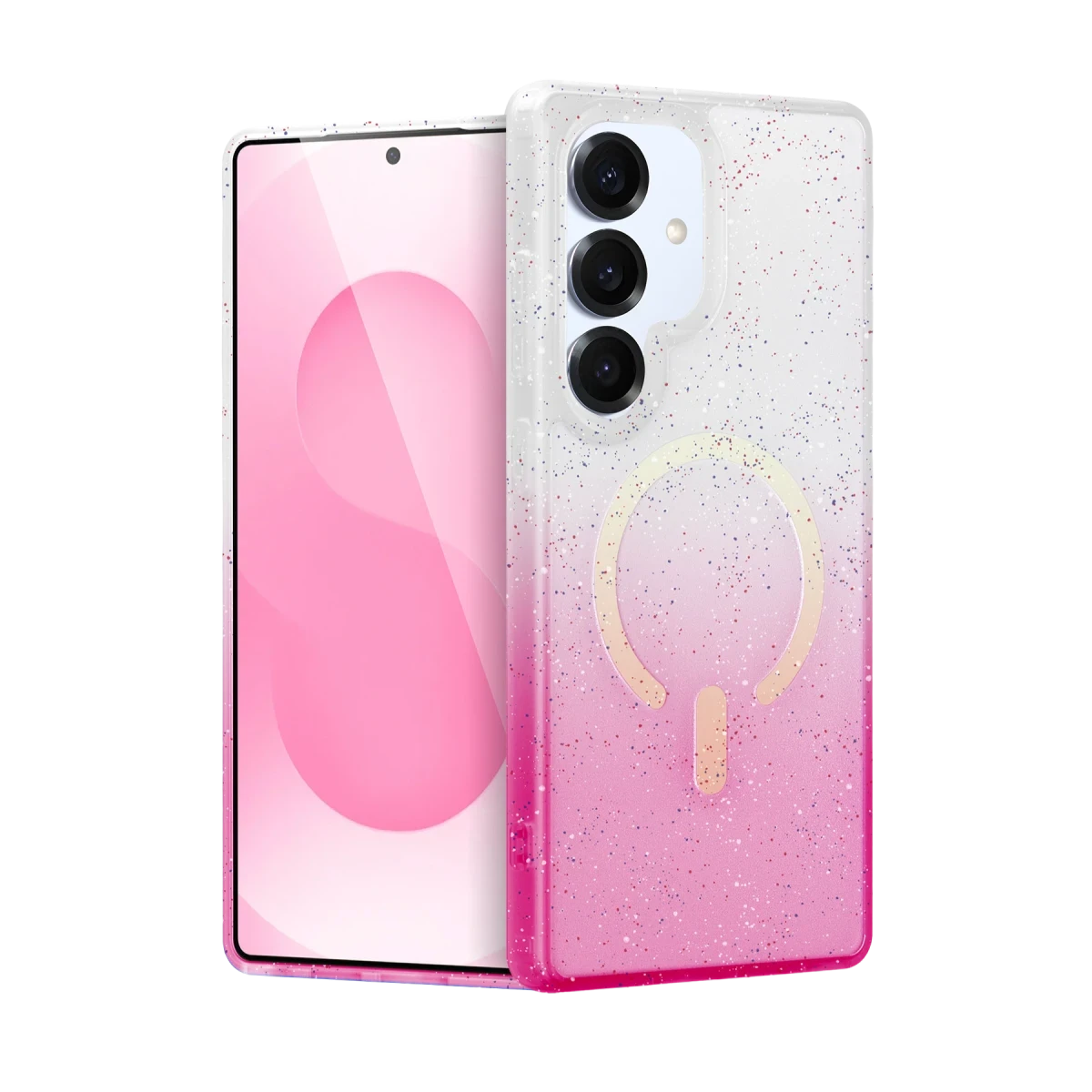 Samsung Galaxy S25 Plus Pummel Shiny Magsafe Kapak - Pembe