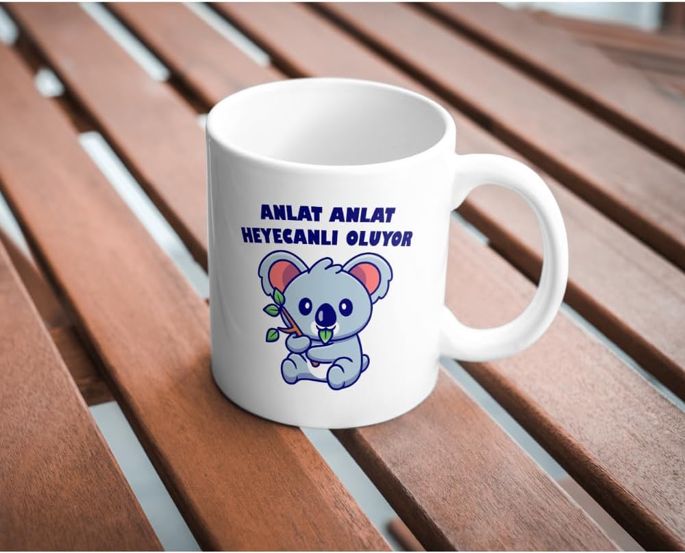 Anlat Anlat Baskılı Sevimli Kupa Bardak Komik Yazılı Hediyelik Çay Kahve Kupası Coffee Mug