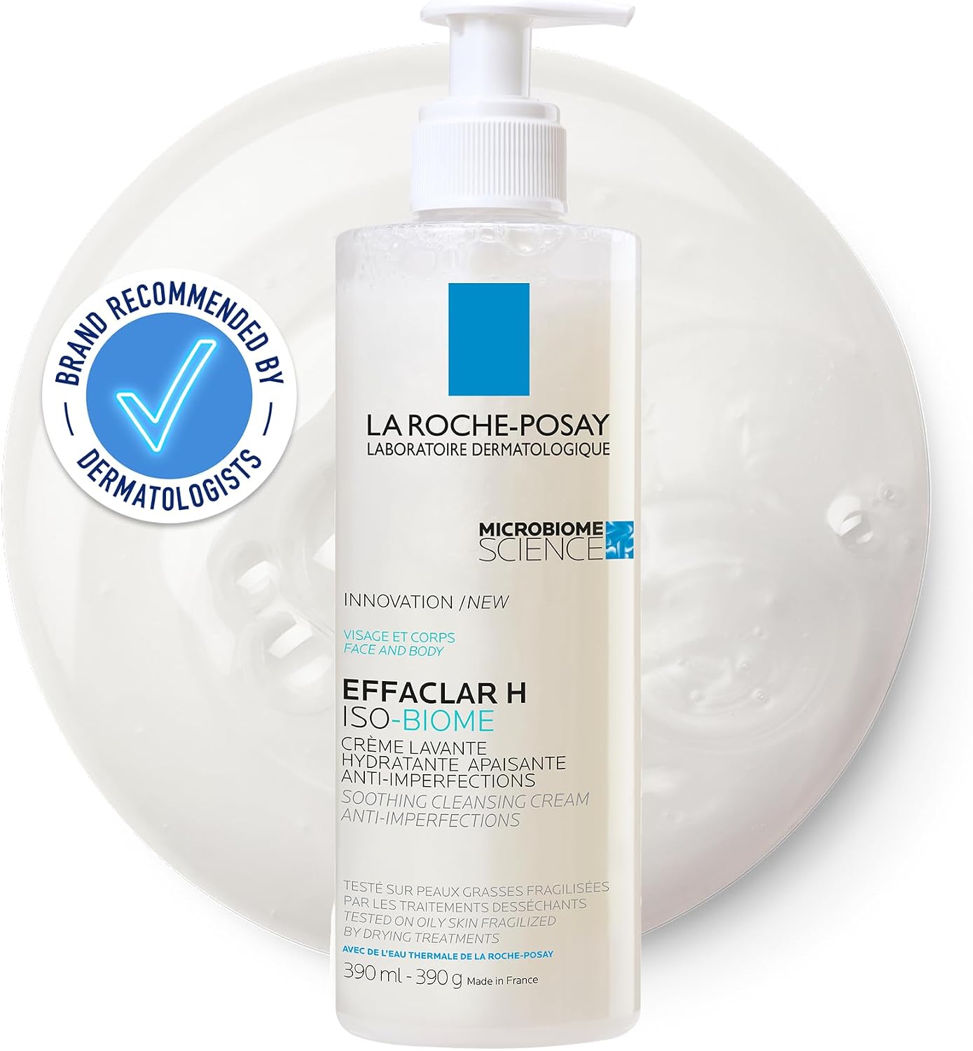 La Roche-Posay Effaclar H Isobiome Creme Lavante Temizleyici Kurutucu Bakım Alan Ciltler İçin 390 ml