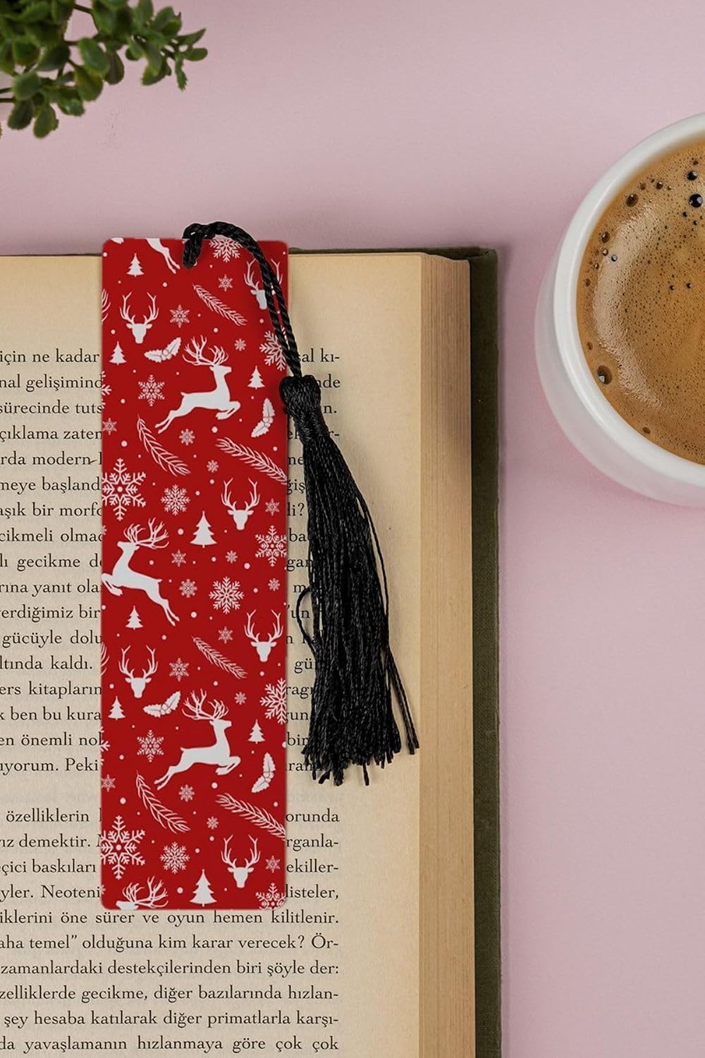 Yılbaşı Temalı Kitap Ayracı 13.5 cm x 4 cm Metal Malzeme
