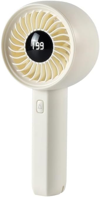 Mini Taşınabilir Şarjlı Led Göstergeli El Fanı Beyaz ZB162B