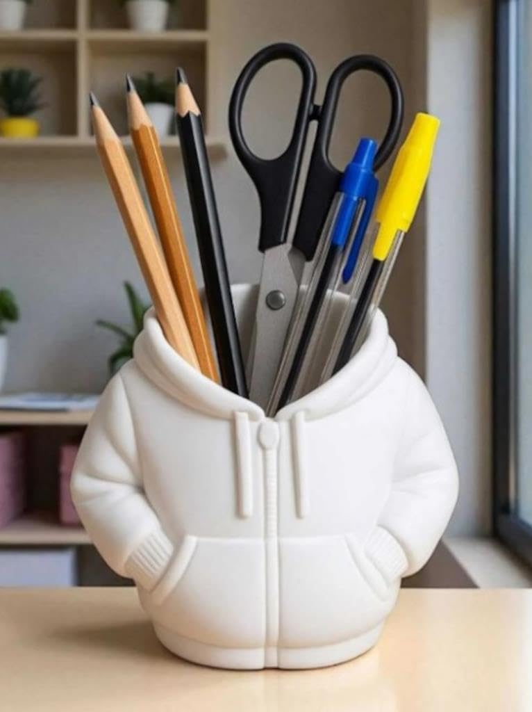 Dekoratif Kapüşonlu Hoodie Tasarımlı Kalemlik Organizer & Masa Üstü Biblo